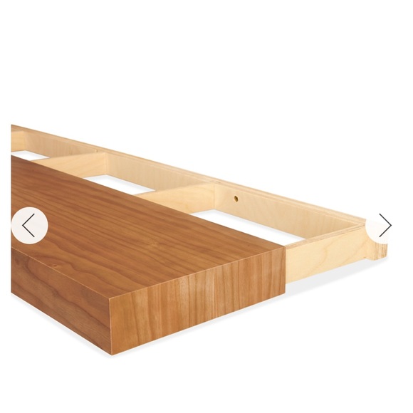 Two Room & Board White Oak Float shelves - Picture 2 of 3